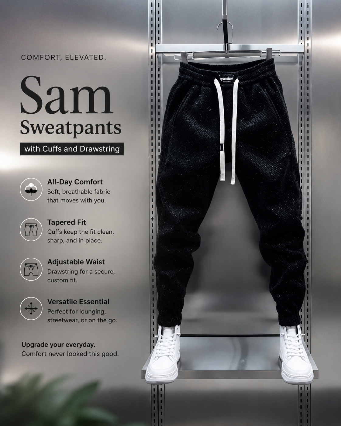 Sam | Sweatpants with Cuffs and Drawstring