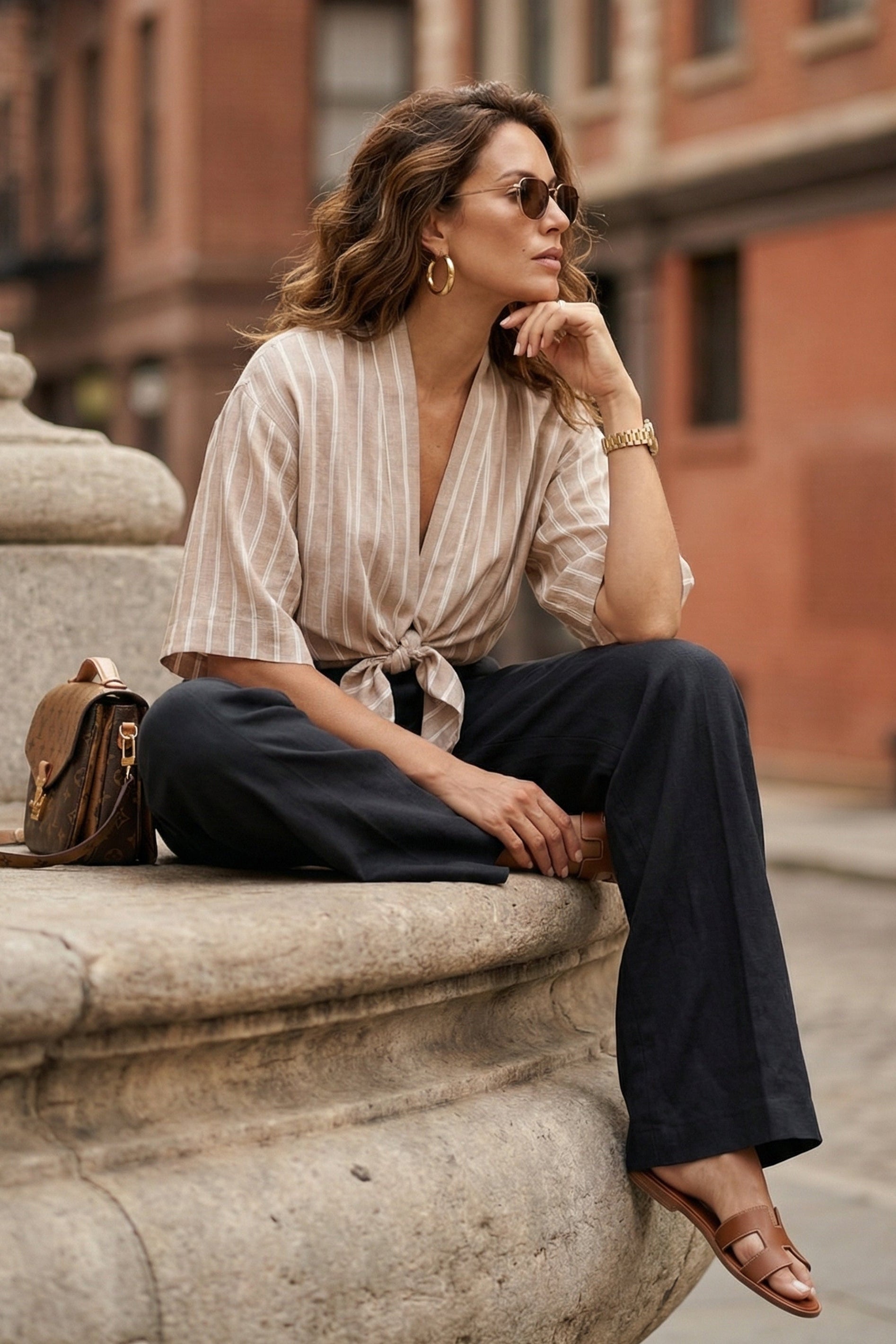 Bernice Tie-Front Blouse