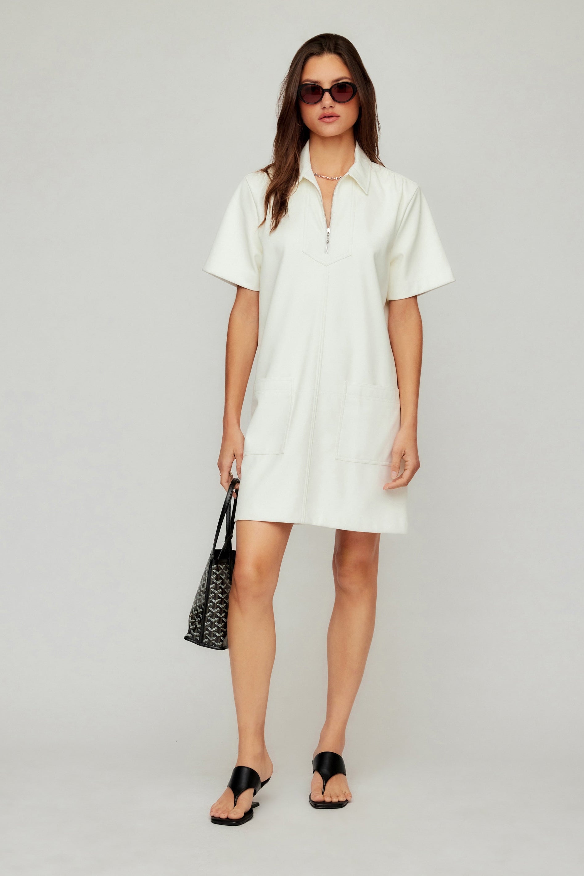 Sarah Faux Leather Dress