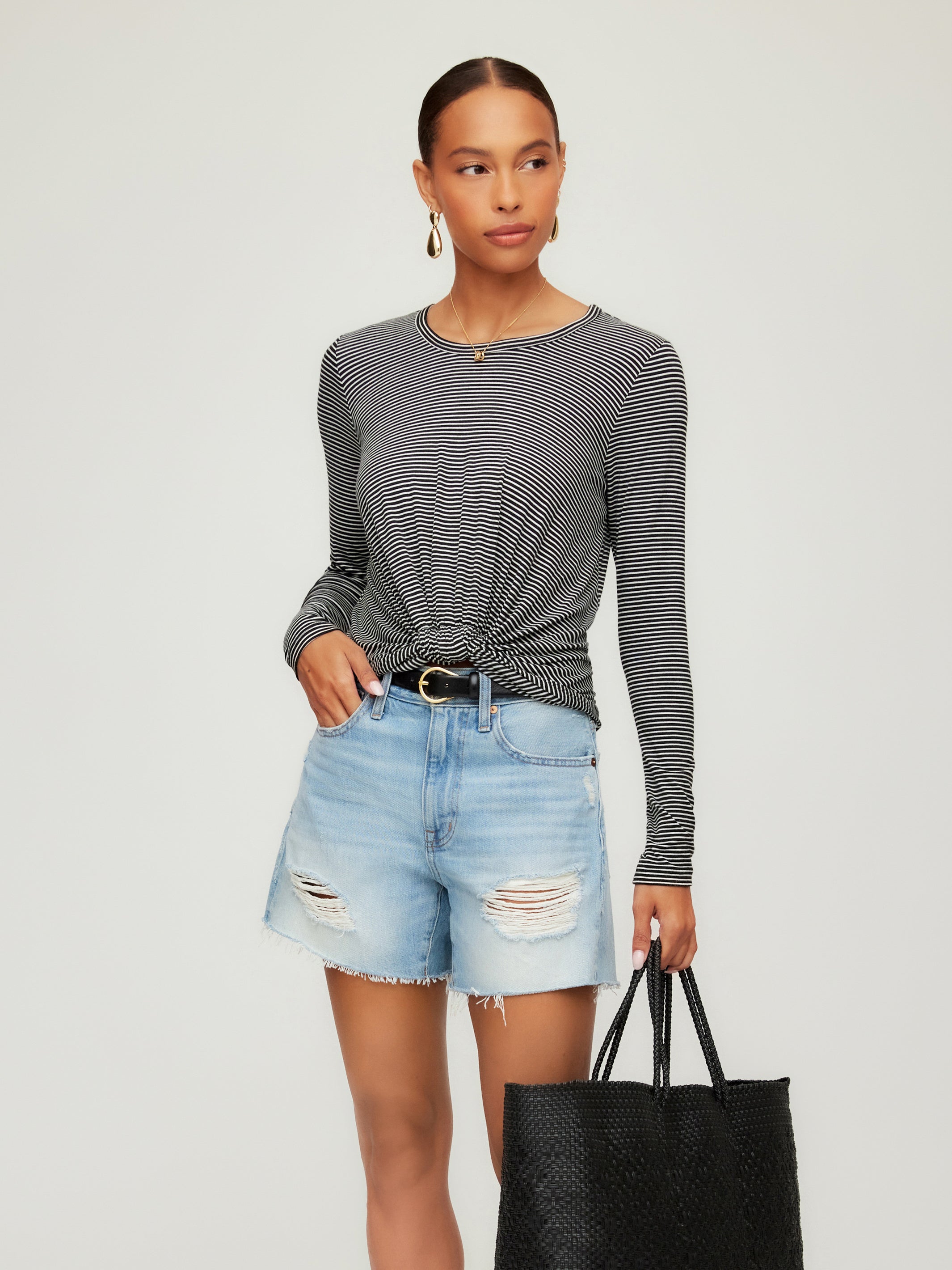 Cecy Gathered Knot Top