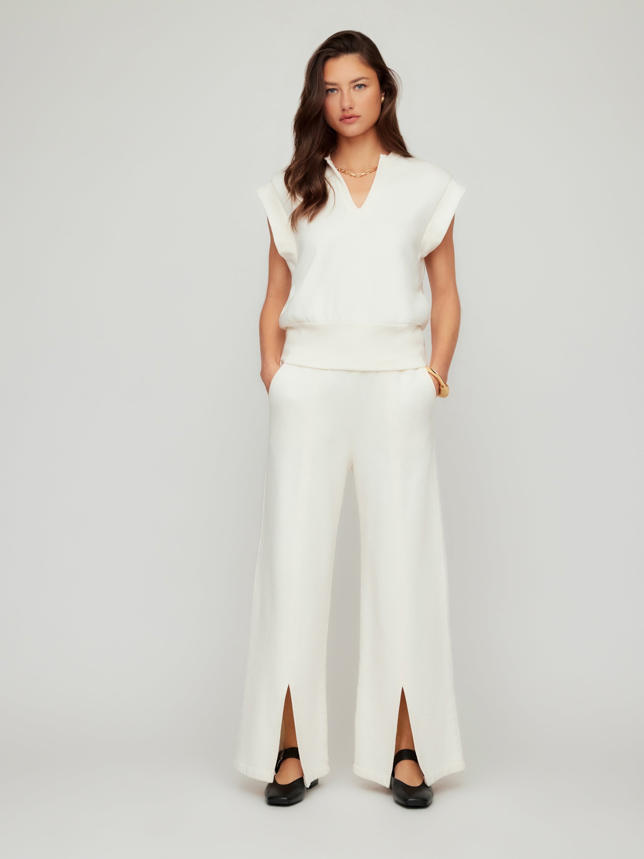 Front-Slit Sweatpants