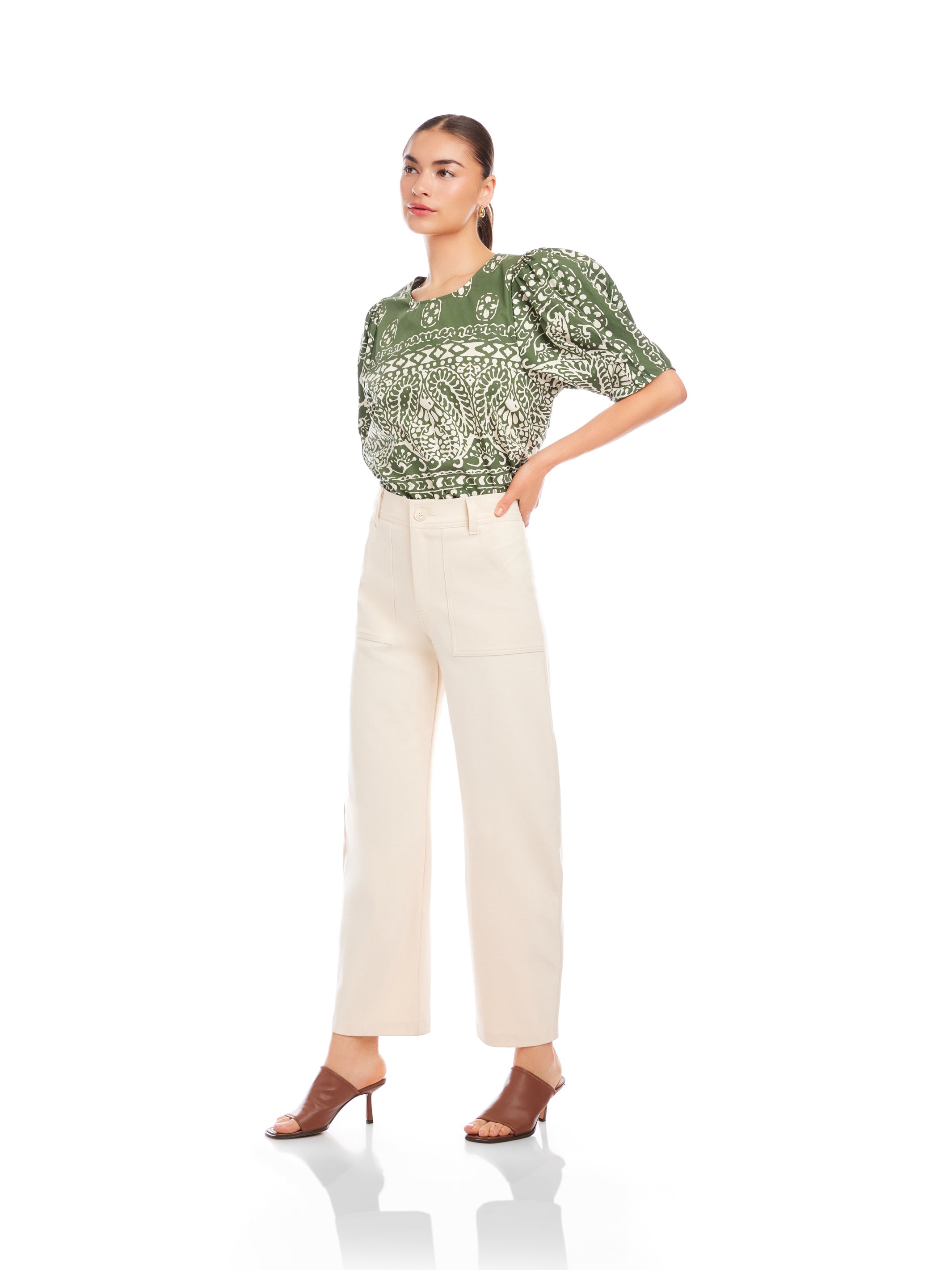 Stevie Barrel Leg Ankle Pants