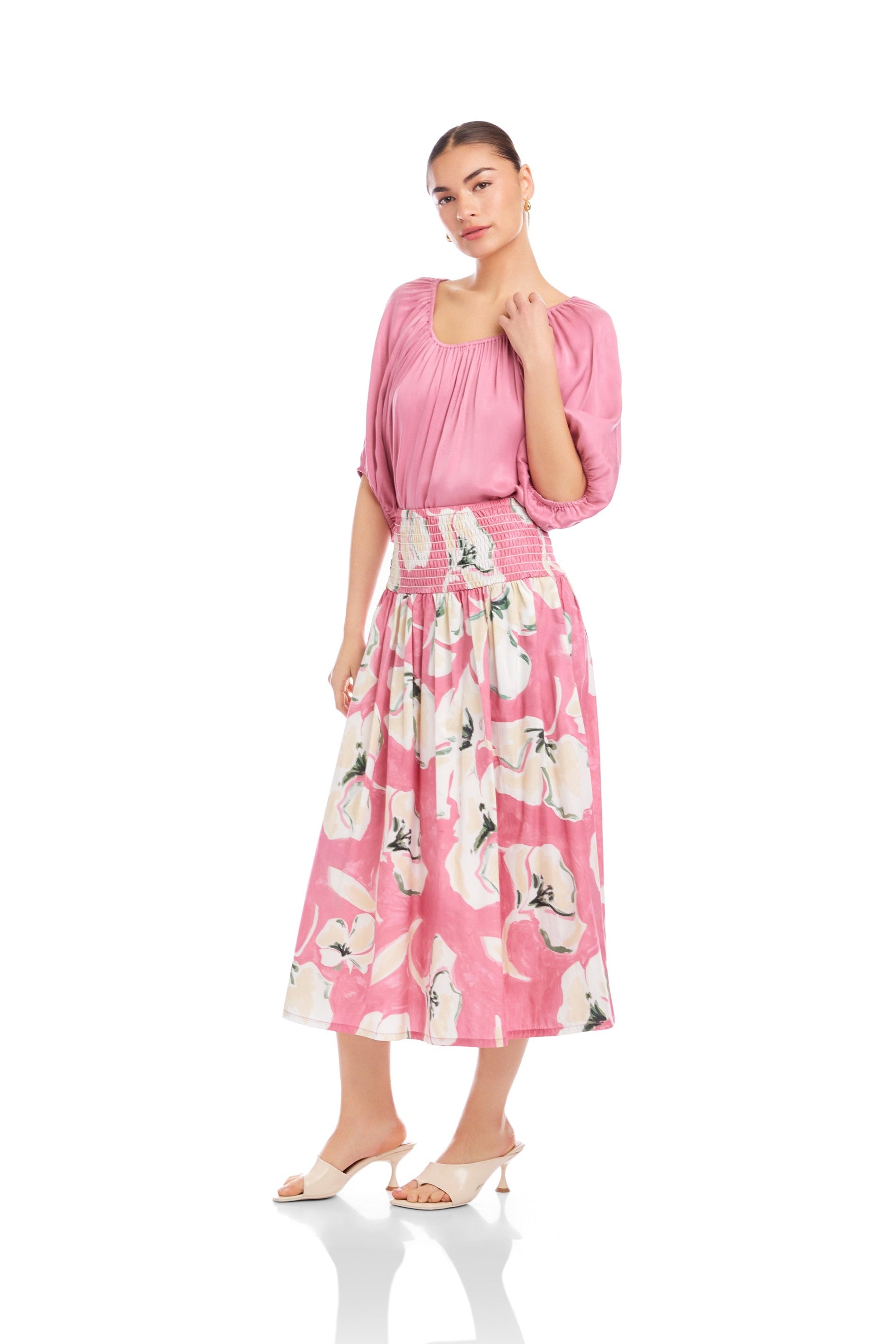 Rhea Smocked Waist Skirt