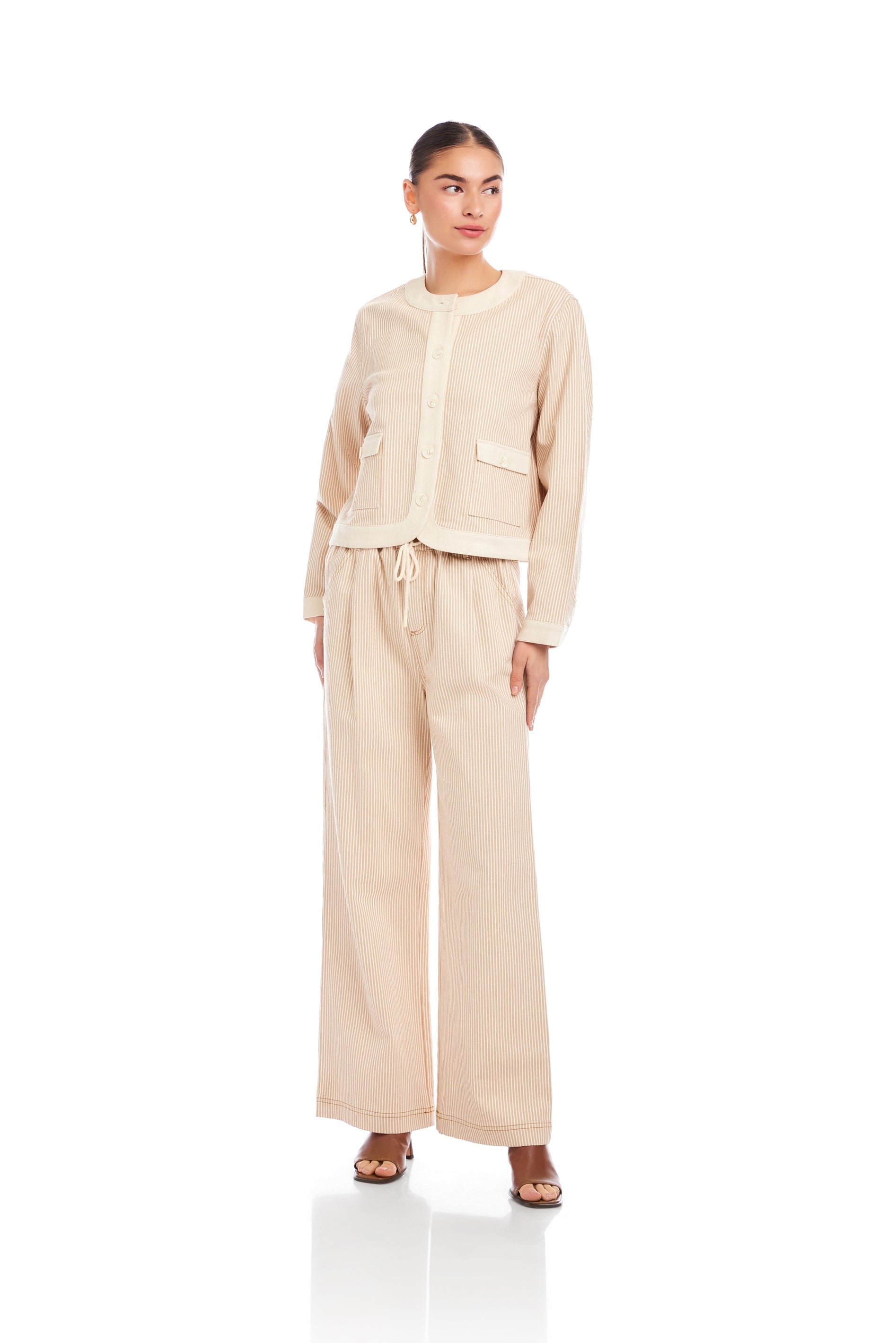 Myra Contrast Cropped Jacket