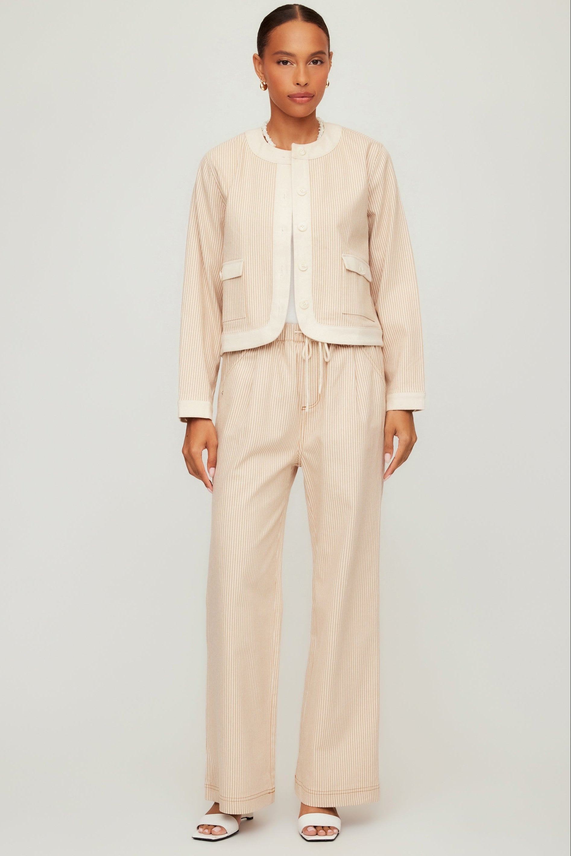 Myra Contrast Cropped Jacket