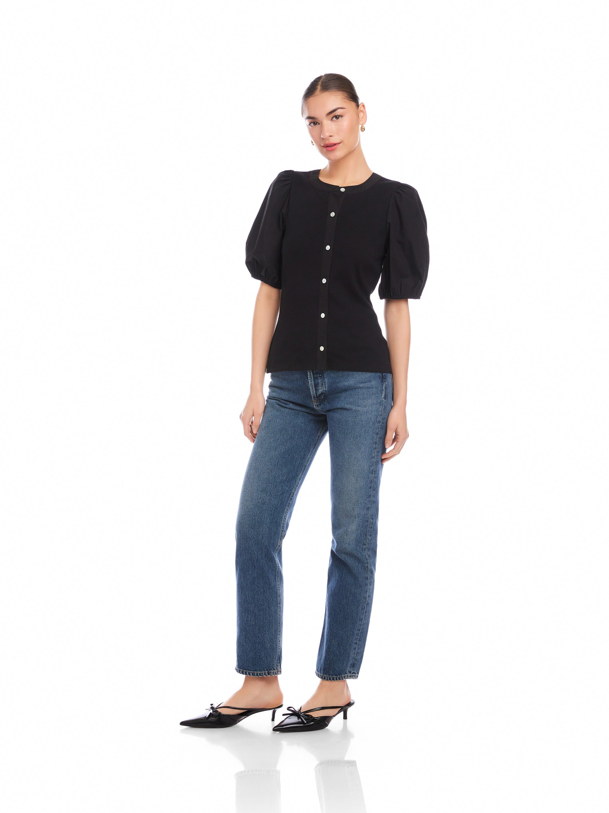 Terryn Contrast Short Sleeve Top