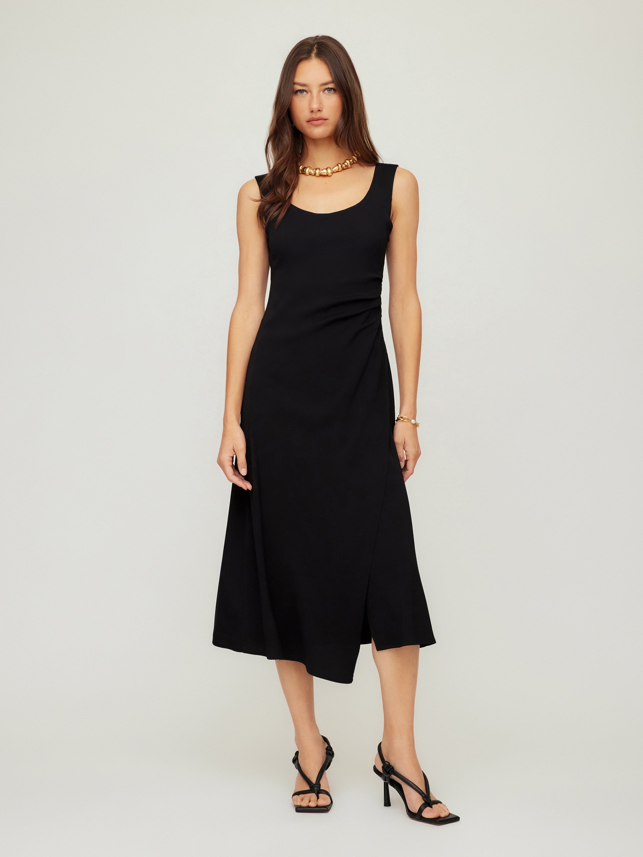 Shari Side-Pleat Dress