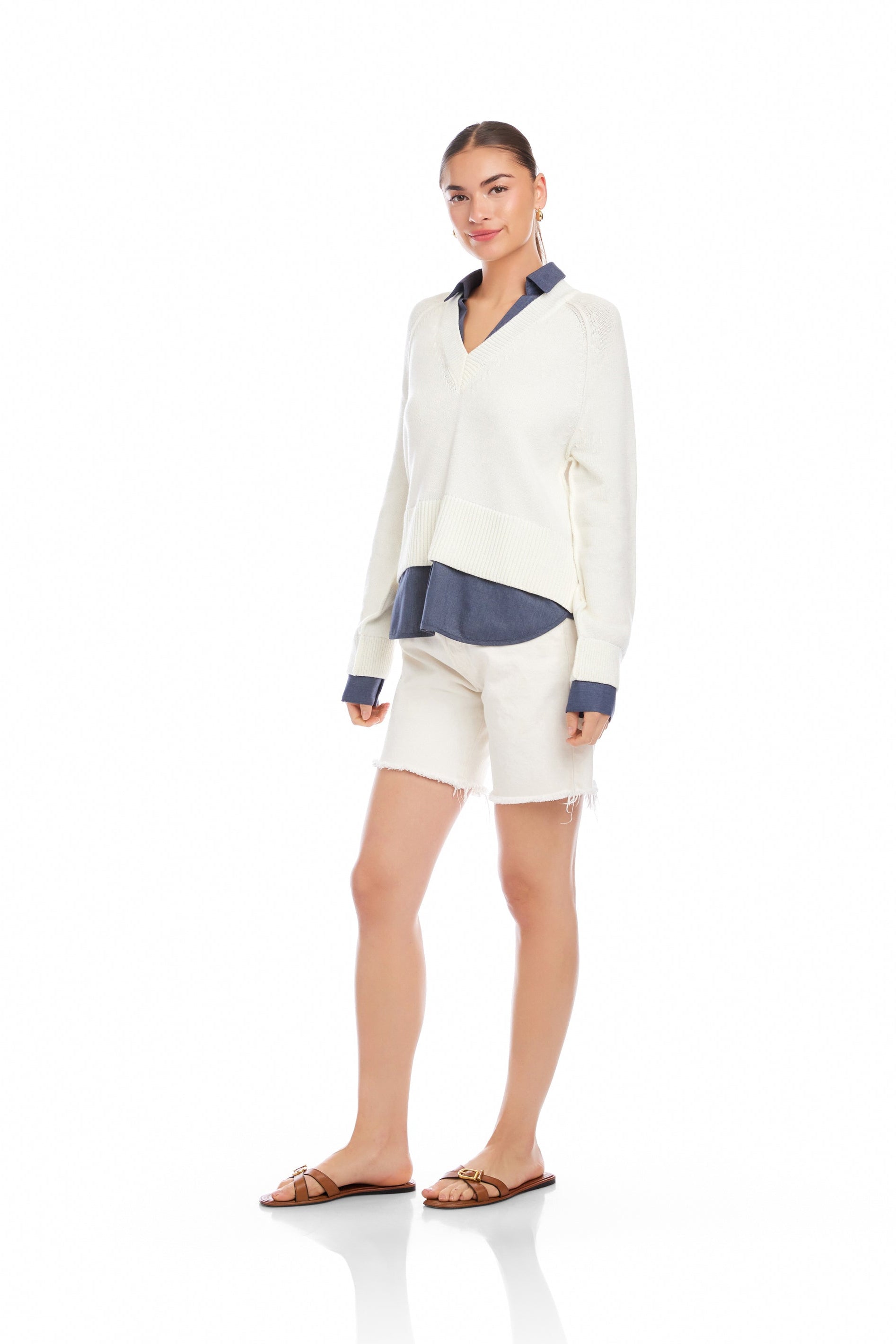 Carrie Mixed Media Sweater