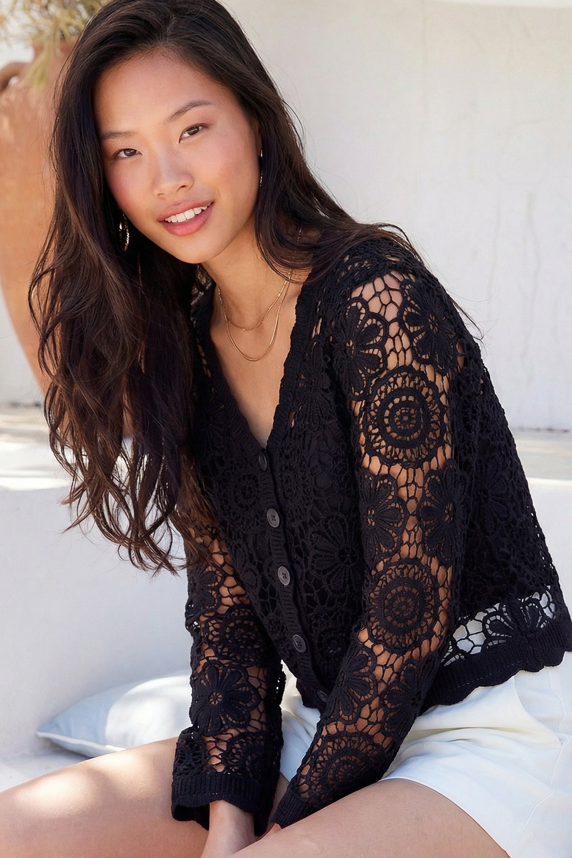 Nelly Crochet Soft Jacket