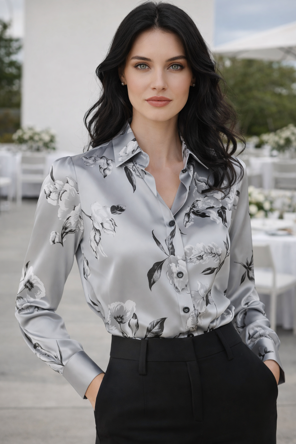 Majia | Elegant Long Sleeve Shirt with Buttons