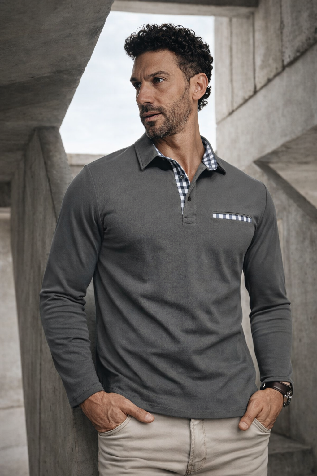 Eddy | Long Sleeve Polo Shirt