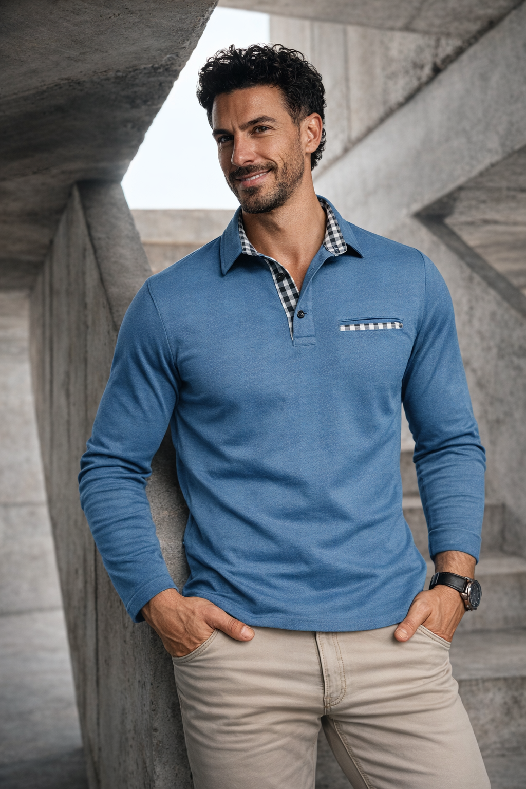 Eddy | Long Sleeve Polo Shirt