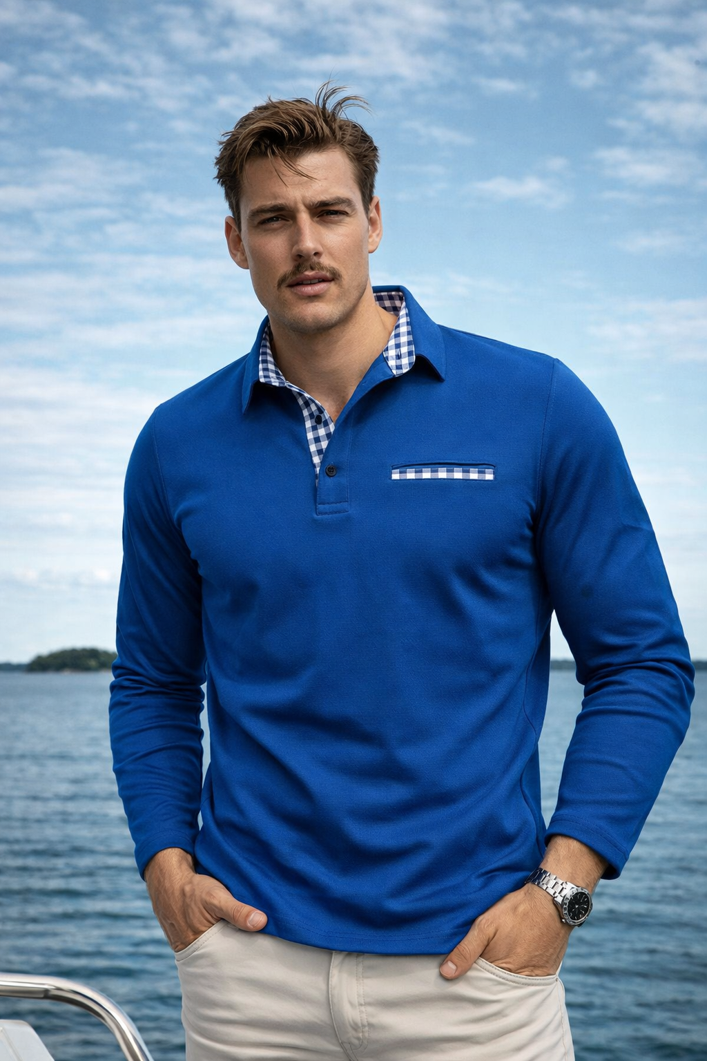 Eddy | Long Sleeve Polo Shirt