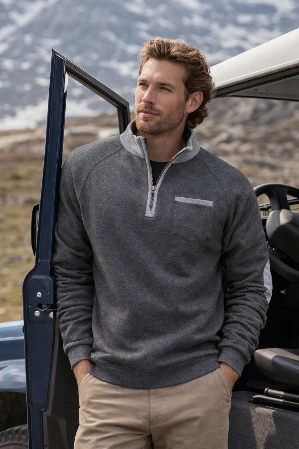 Lovas | Men's Pullover with Half-Zip