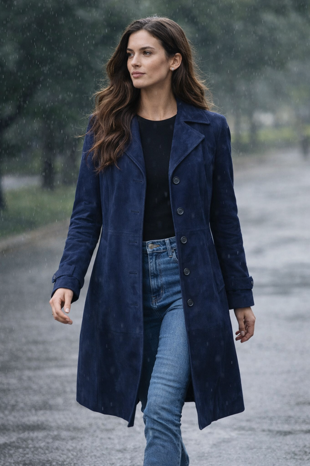 Delvienne | Vintage Suede Finish – Long Coat