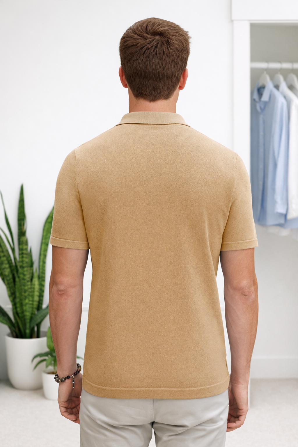 Riemann | Casual Patchwork Knit Polo Shirt