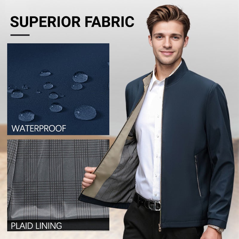 Moretti | Standing Collar Zipper Casual Jacket