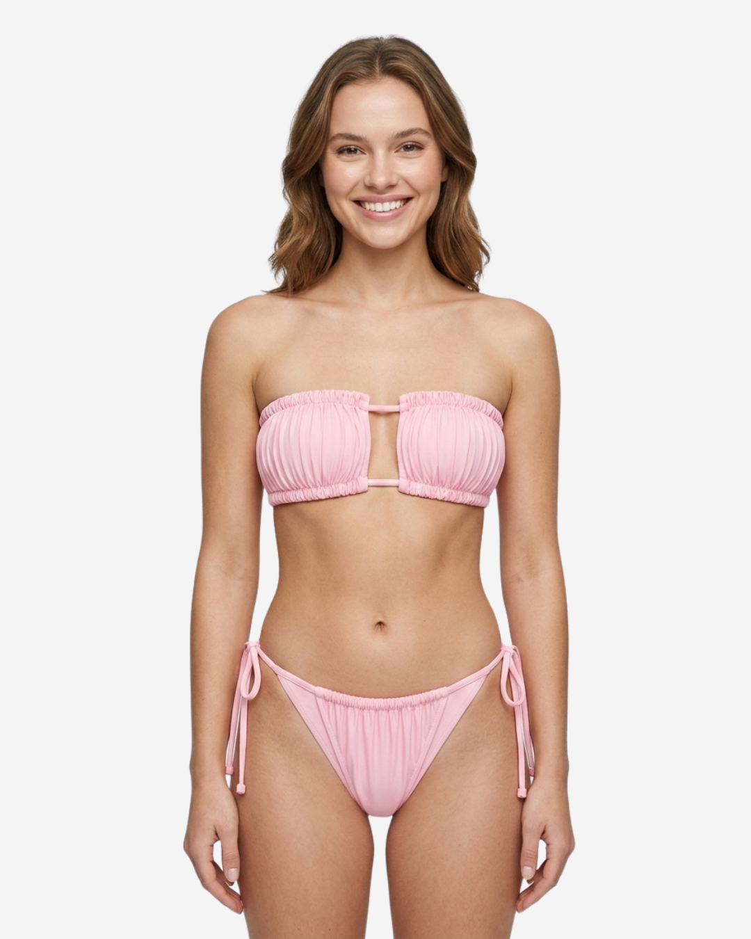 Ina | Ruched Bandeau Bikini Set