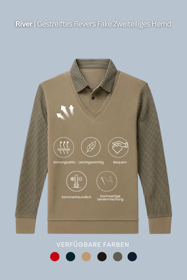 River | Striped Lapel Shirt