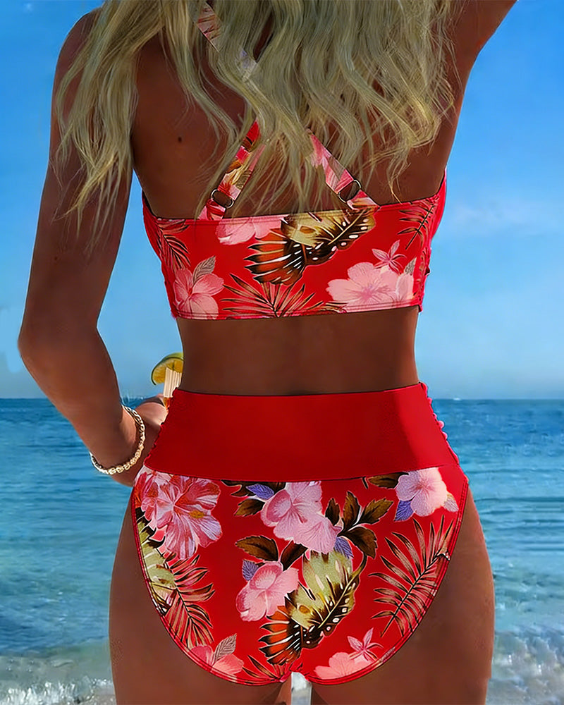 Jolina | Floral Split Bikini