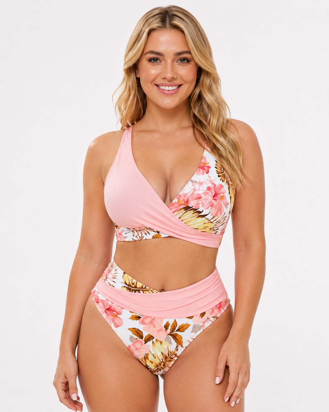 Jolina | Floral Split Bikini