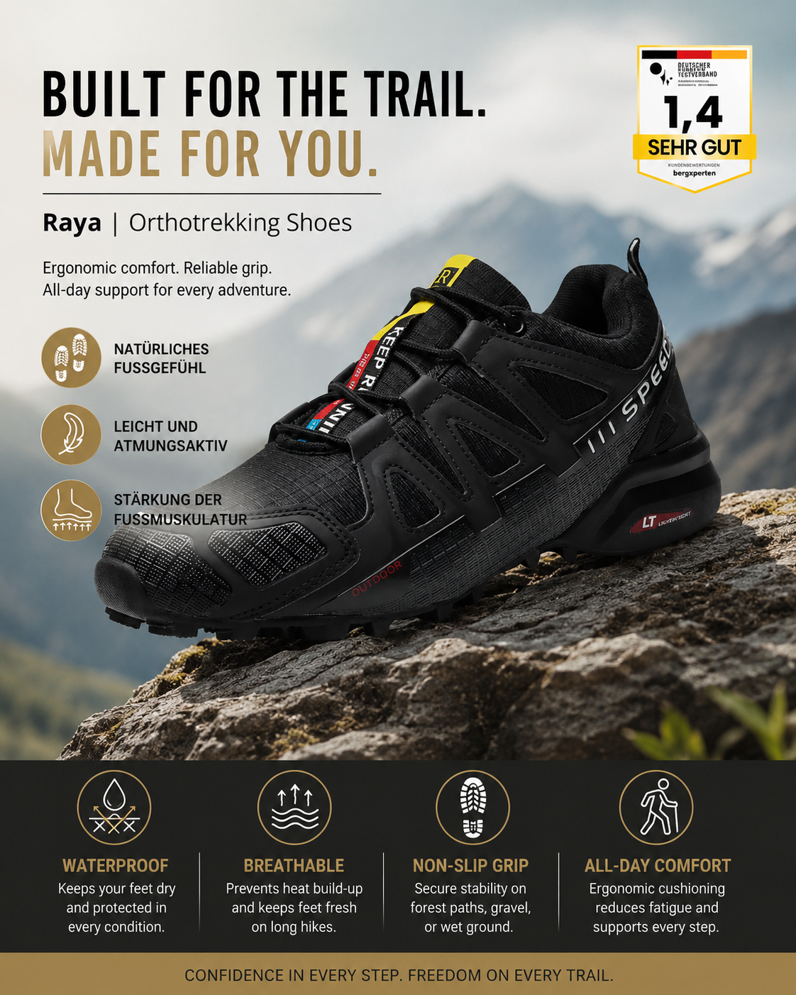 Raya | Unisex Orthotrekking Shoes