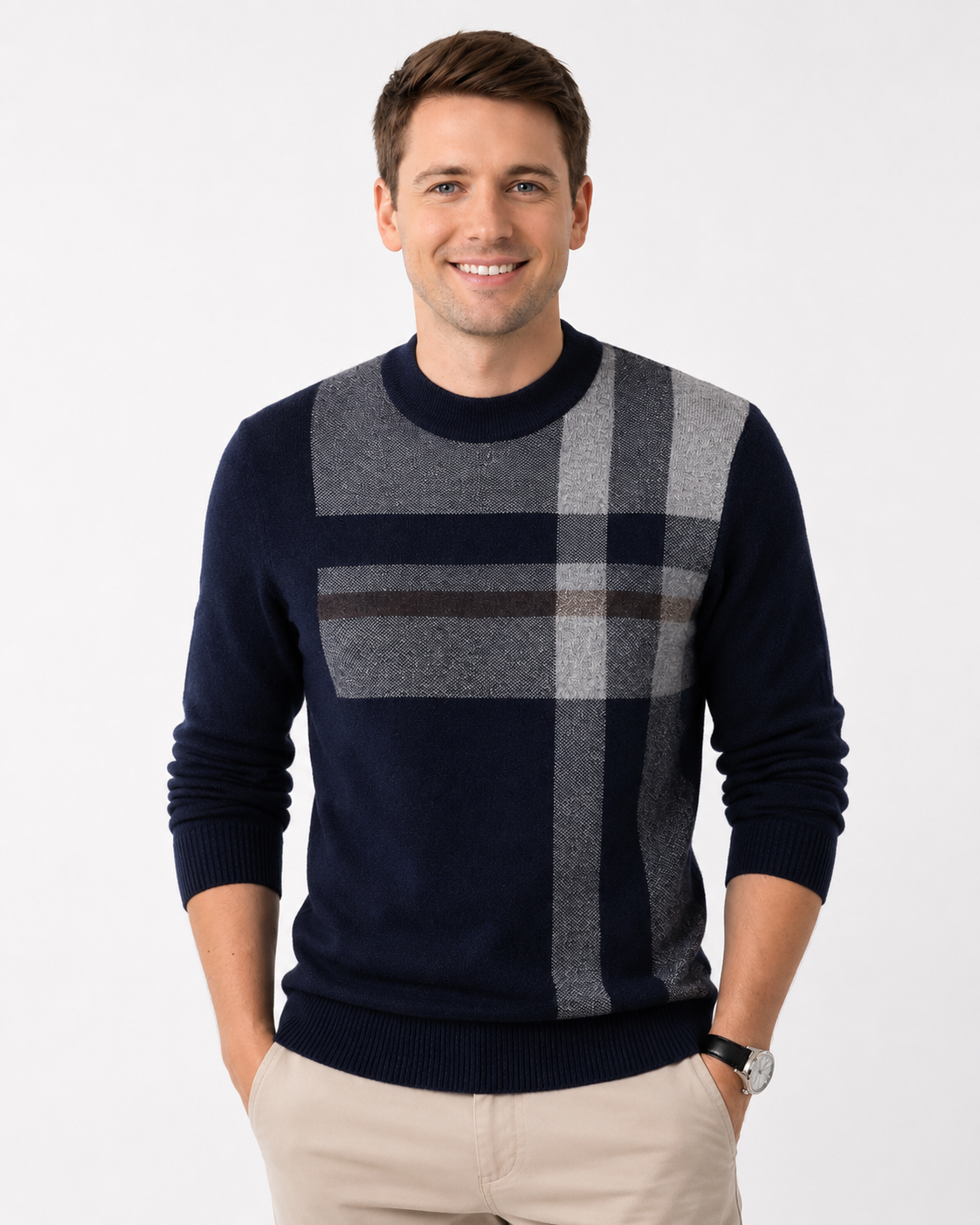 Joshua | Cashmere Blend Sweater Crew Neck Top