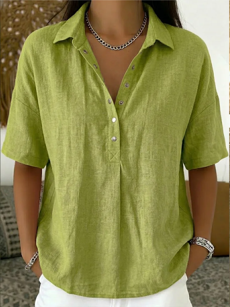 Ianne | Blouse with collar and button detail