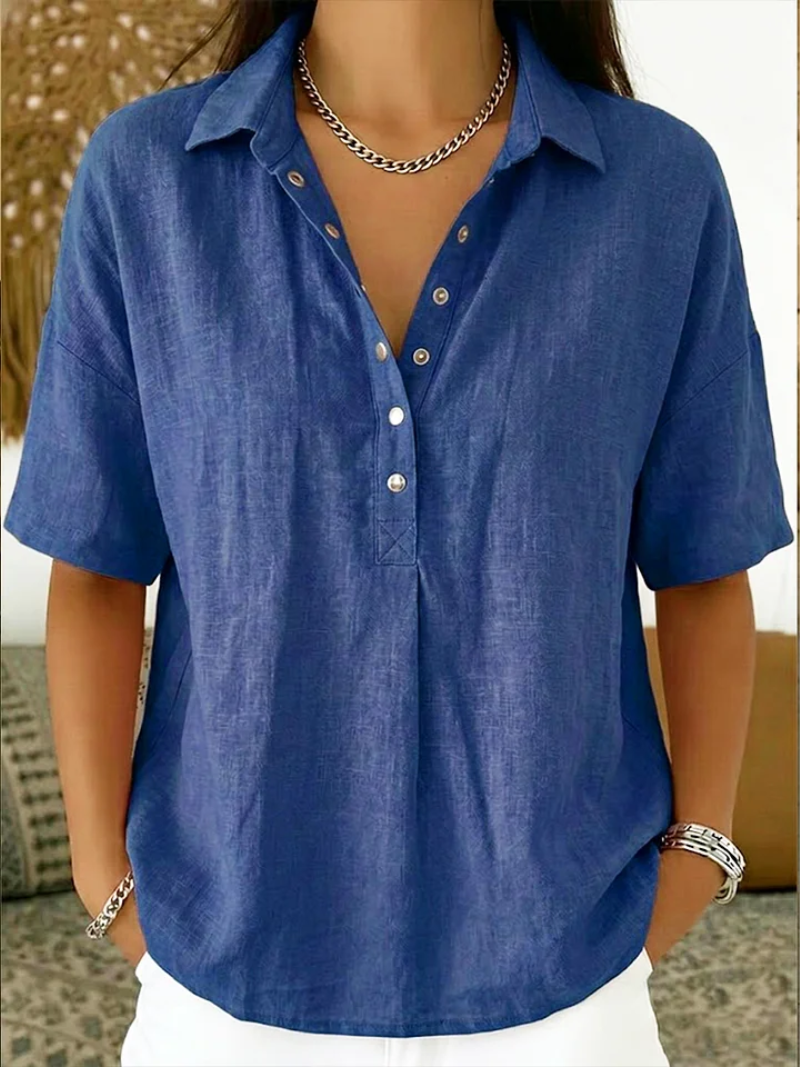 Ianne | Blouse with collar and button detail