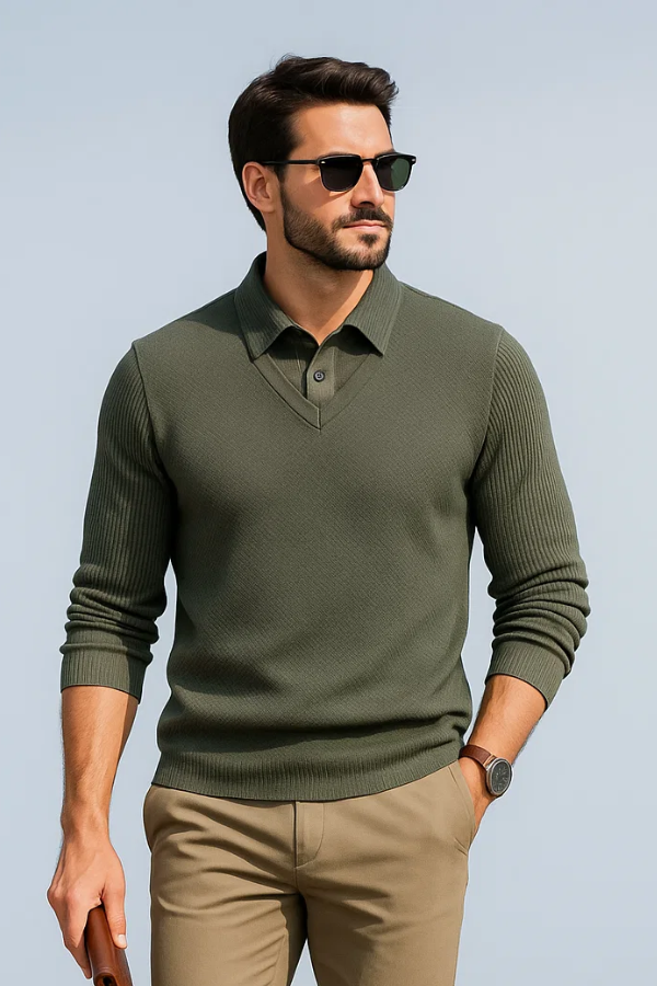 River | Striped Lapel Shirt