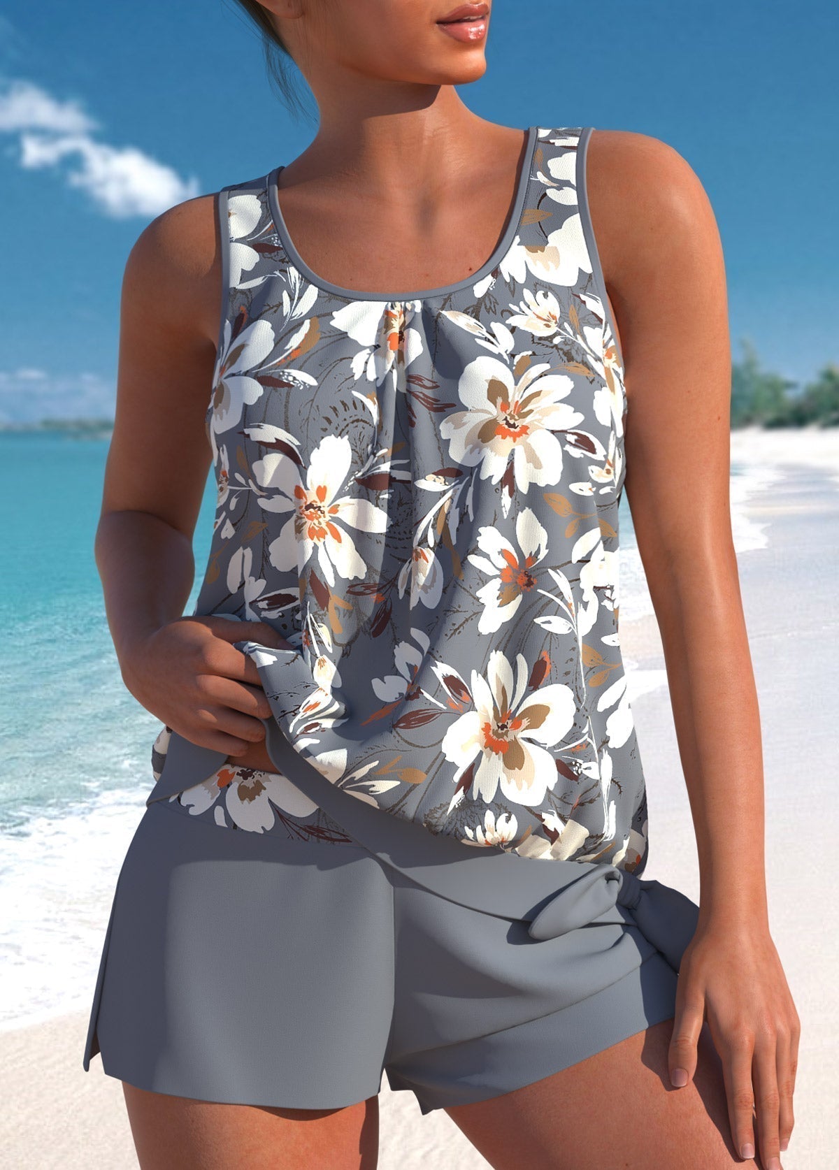 Helena | Floral Tankini Set
