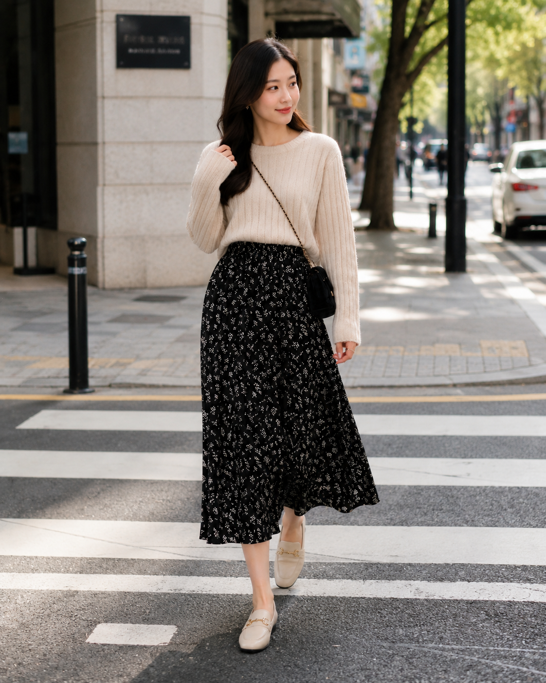 JANI Smocked Waist Skirt