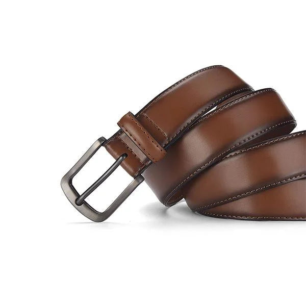 Ryder | Leather Belt with Matte Metal Buckle