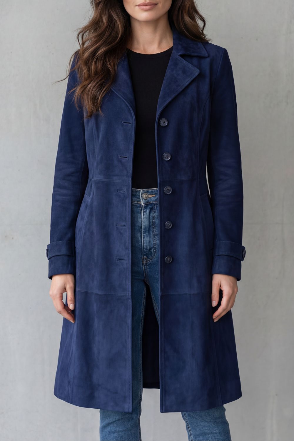 Delvienne | Vintage Suede Finish – Long Coat