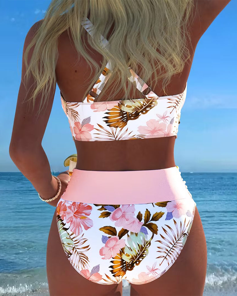 Jolina | Floral Split Bikini