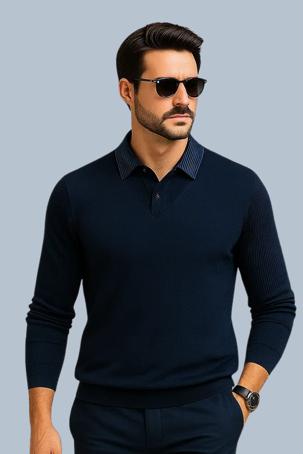 River | Striped Lapel Shirt