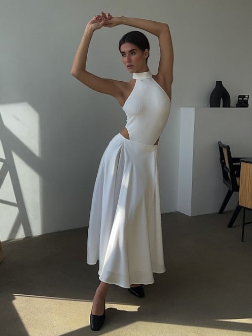 Scarlett | Elegant High Waist Satin Long Skirt