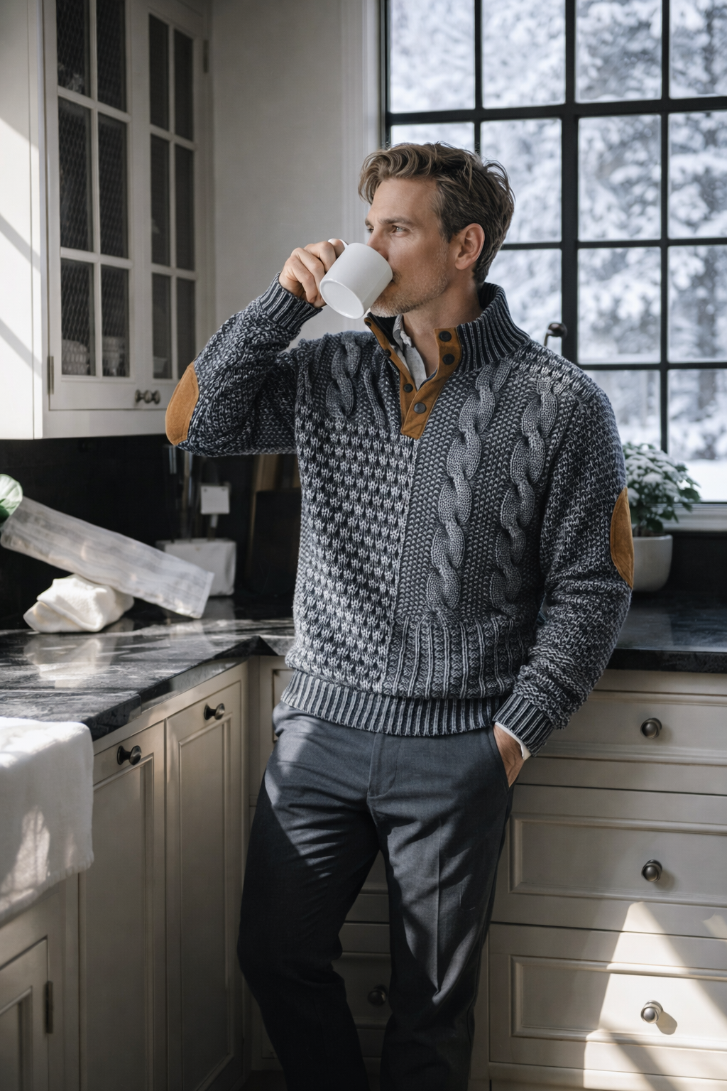 Gwydion | Patchwork Knit Sweater