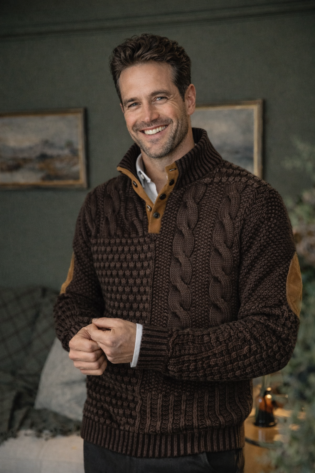 Gwydion | Patchwork Knit Sweater