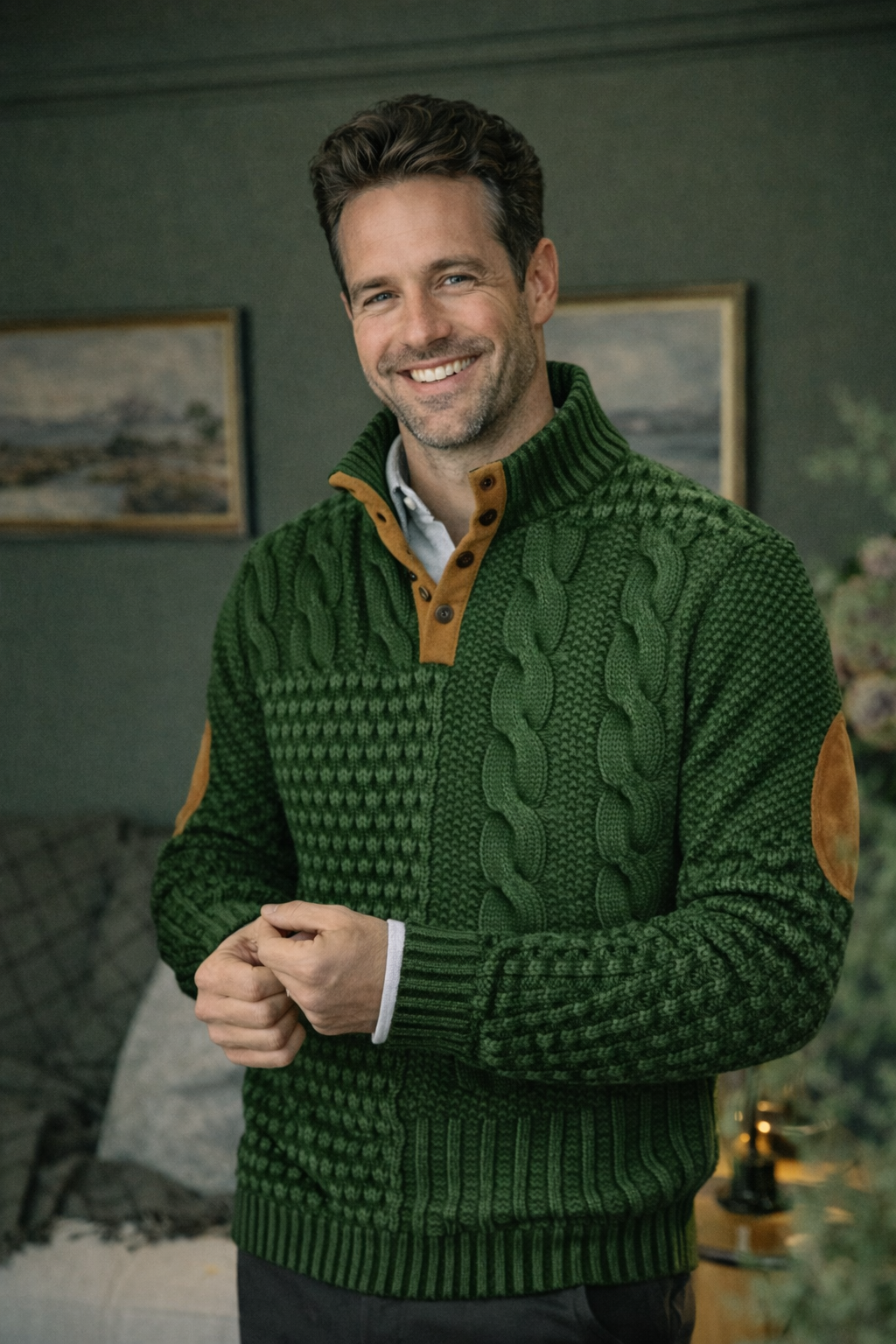 Gwydion | Patchwork Knit Sweater