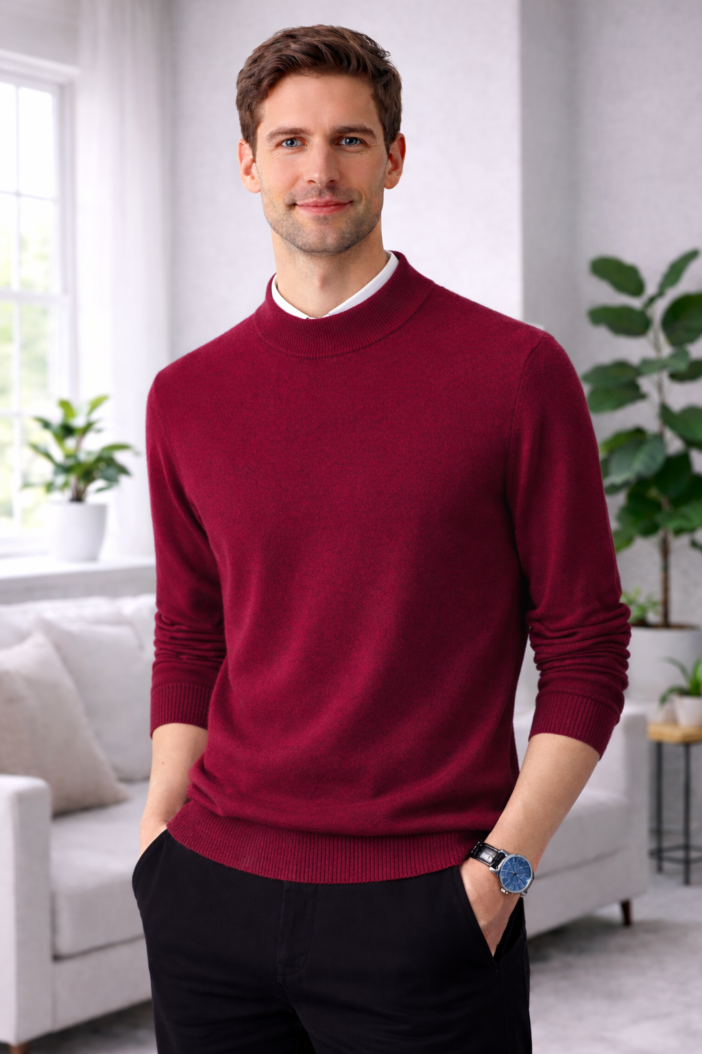 Brent | Cashmereblend Long Sleeve Sweatershirt