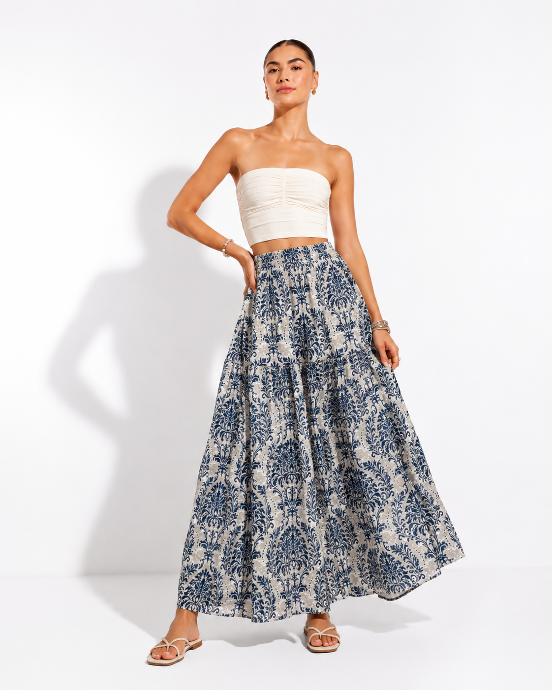 Rhea Smocked Waist Skirt