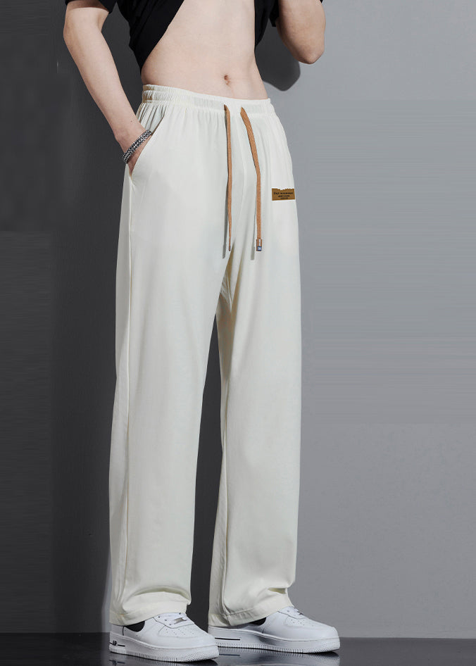 Travis | White Oversized Cotton Pants