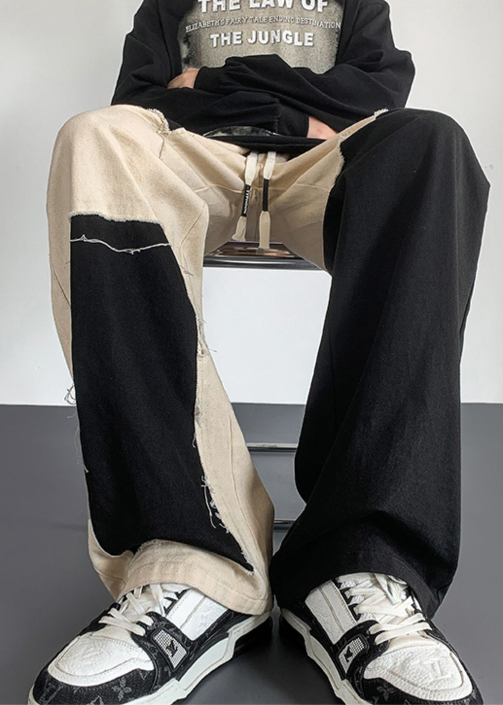 Thadd | DIY Asymmetrical Patchwork Pants