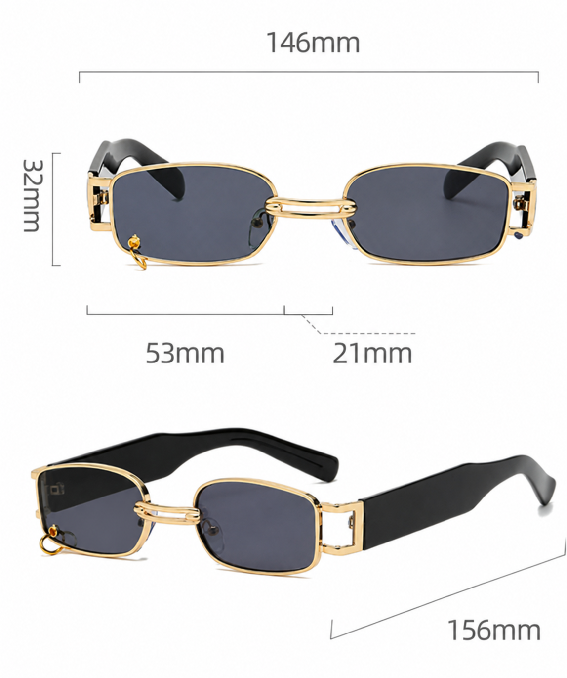 Atelier | Rectangular Frame Sunglasses