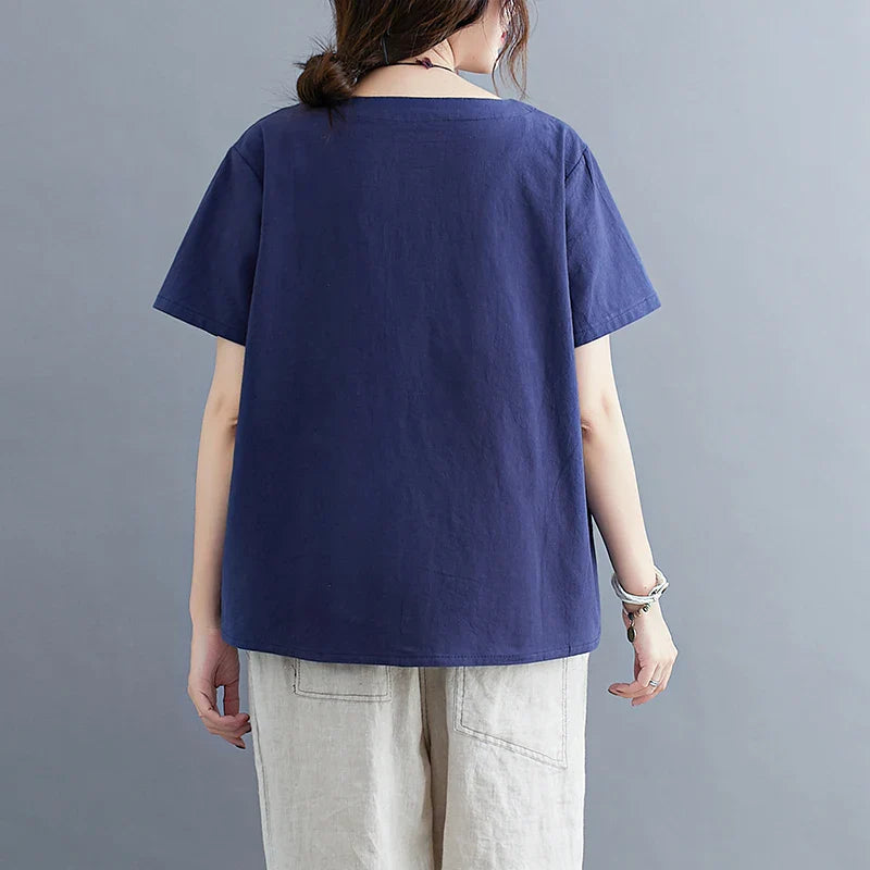 Iza | Vintage Cotton-Linen Top