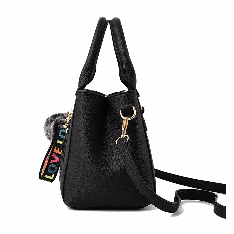 Ladies Leather Shoulder Bag – Embroidered