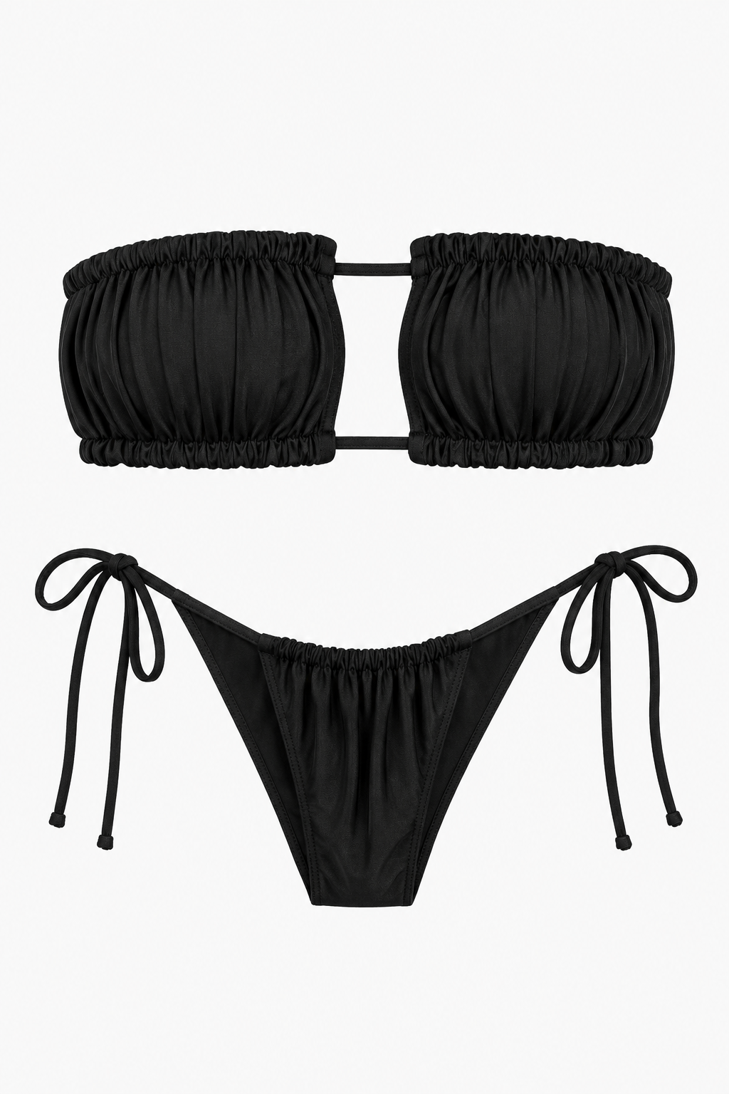 Ina | Ruched Bandeau Bikini Set
