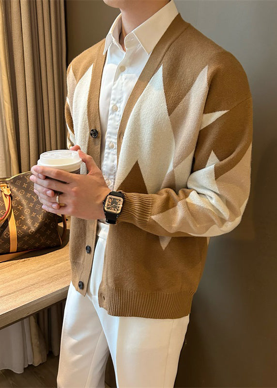 Jimmy | Plaid Cozy Knit V-Neck Coat