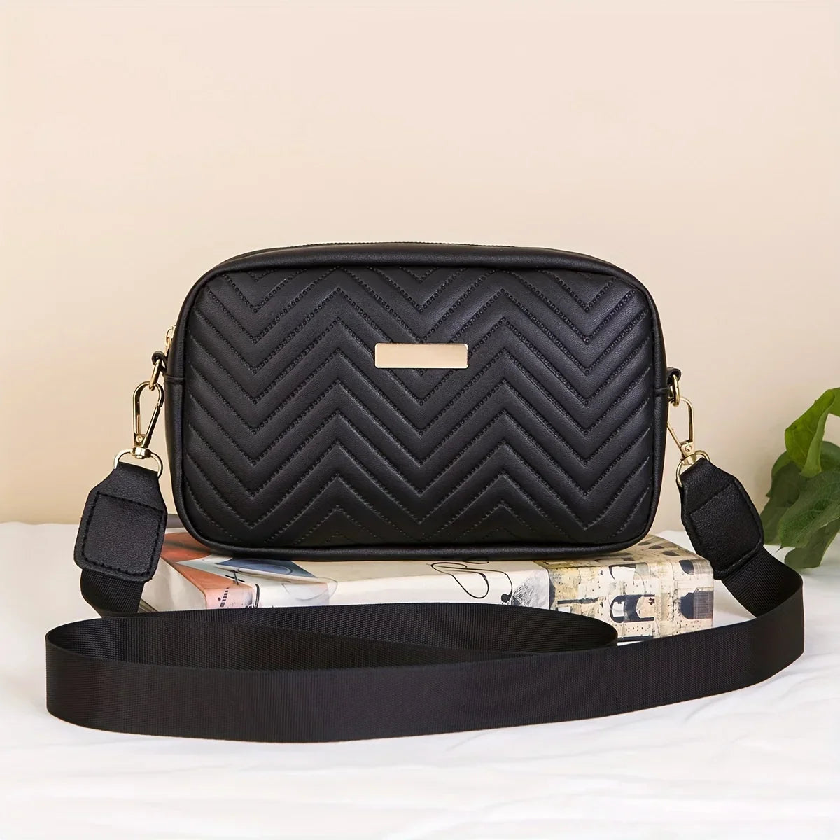 Minimalist Quilted Crossbody Bag